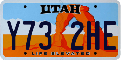 UT license plate Y732HE