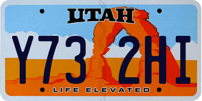 UT license plate Y732HI