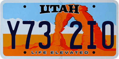 UT license plate Y732IO