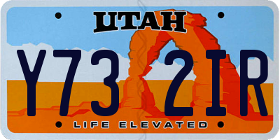 UT license plate Y732IR