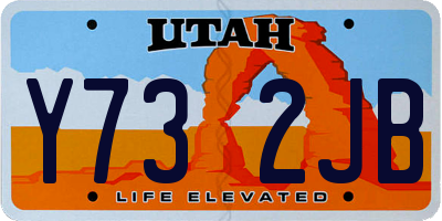 UT license plate Y732JB