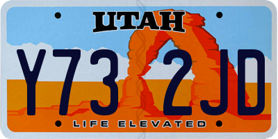 UT license plate Y732JD