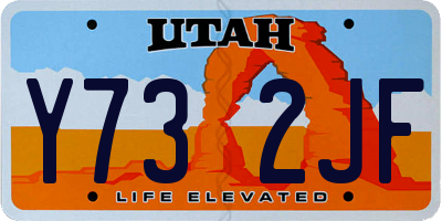 UT license plate Y732JF