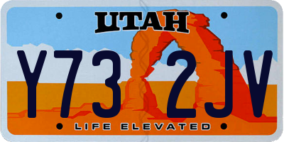 UT license plate Y732JV