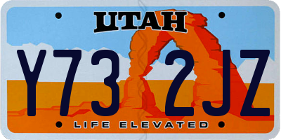 UT license plate Y732JZ