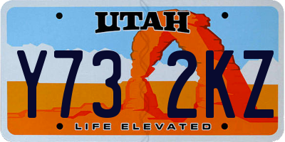 UT license plate Y732KZ