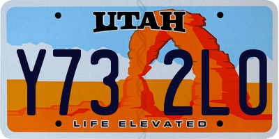 UT license plate Y732LO