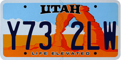 UT license plate Y732LW