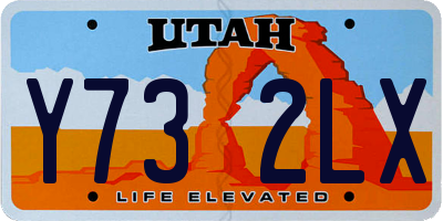UT license plate Y732LX