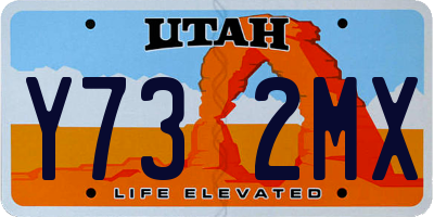 UT license plate Y732MX