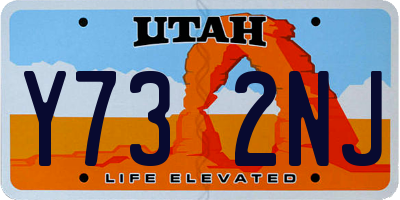 UT license plate Y732NJ