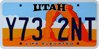 UT license plate Y732NT