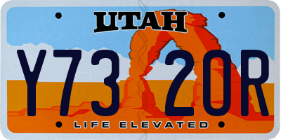 UT license plate Y732OR