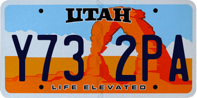 UT license plate Y732PA