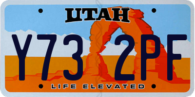 UT license plate Y732PF