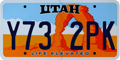 UT license plate Y732PK
