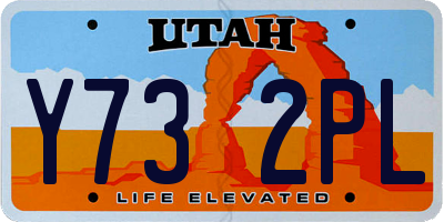 UT license plate Y732PL