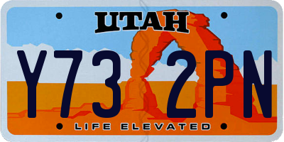 UT license plate Y732PN