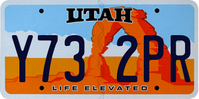 UT license plate Y732PR