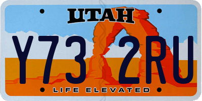 UT license plate Y732RU