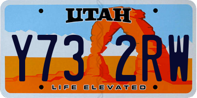 UT license plate Y732RW
