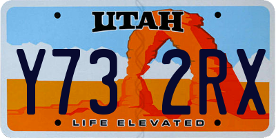 UT license plate Y732RX