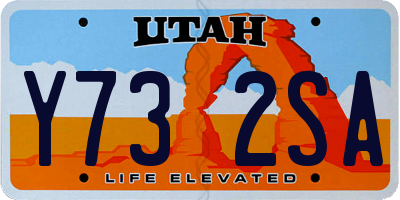 UT license plate Y732SA