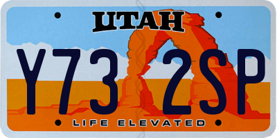 UT license plate Y732SP