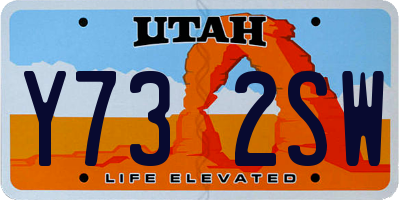 UT license plate Y732SW