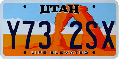 UT license plate Y732SX
