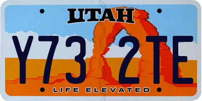 UT license plate Y732TE