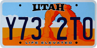 UT license plate Y732TO