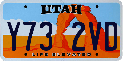 UT license plate Y732VD