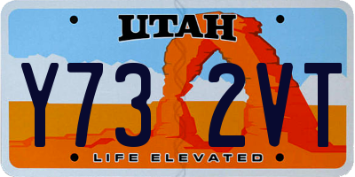 UT license plate Y732VT