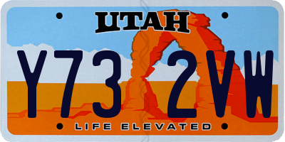 UT license plate Y732VW