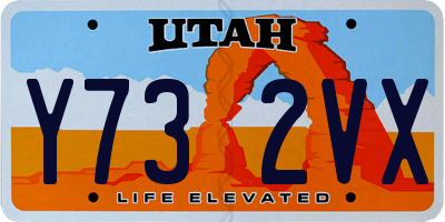 UT license plate Y732VX