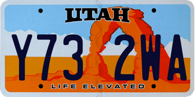 UT license plate Y732WA