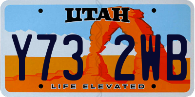 UT license plate Y732WB