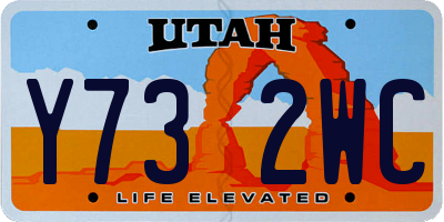 UT license plate Y732WC