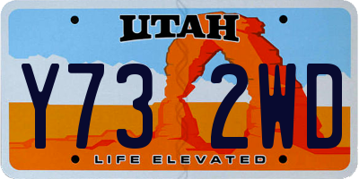 UT license plate Y732WD