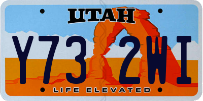UT license plate Y732WI