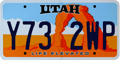 UT license plate Y732WP