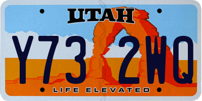 UT license plate Y732WQ