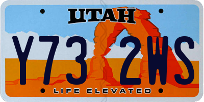 UT license plate Y732WS