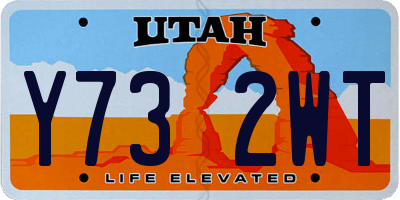 UT license plate Y732WT