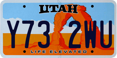 UT license plate Y732WU