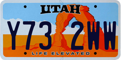 UT license plate Y732WW