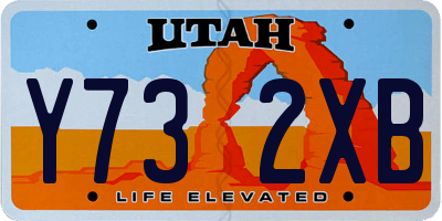 UT license plate Y732XB