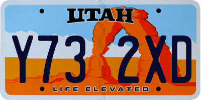 UT license plate Y732XD
