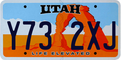 UT license plate Y732XJ